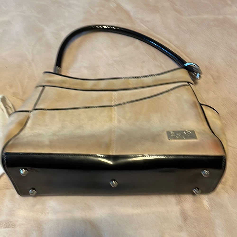 Beige suede look Beijo handbag